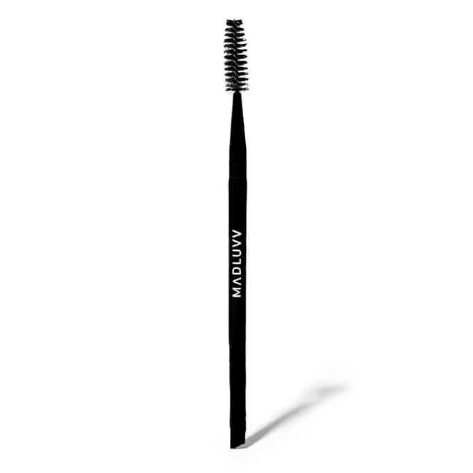 MADLUVV Brow Stamp Kit with Brow Stencils – Easy Eyebrow Shaper for Natural-Looking Brows – Popular Eyebrow Stencil Kit Used by Professionals – 9 Shapes, Spoolie, Travel Bag & Stamp (True Red)