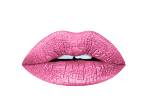 Aromi Light Pink Metallic Liquid Lipstick | Rosy Lip Color with Shimmery Finish, Vegan, Cruelty-free, Long-lasting, Waterproof, Handmade (Pink Sugar)