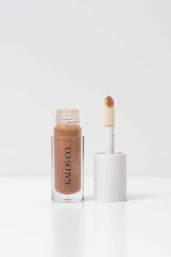 Tinted Lip Oil with Tallow & Lanolin – Hydrating Balm-Gloss Hybrid with Cherry Seed Oil & Castor Oil – Natural Mineral Pigments, Nourishing Moisture, Non-Sticky Shine (5 Shades) (Bare)