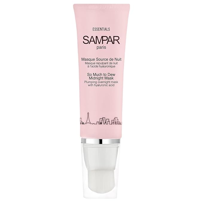 Sampar So Much To Dew Midnight Mask - Overnight Re-plumping Mask with Hyaluronic Acid - Hydrates & Restores Skin - All Skin Types - Cruelty-Free Paris Beauty - Rejuvenates & Moisturizes (1.7 oz)