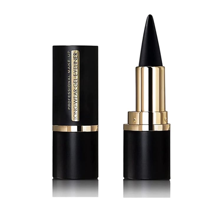Go Ho Black Gel Eyeliner Stick,Waterproof Eye Cream for Women,Cat Eye Smokey Eyeshadow Stick Crayon,Goth Halloween Makeup,delineador de ojos contra el agua