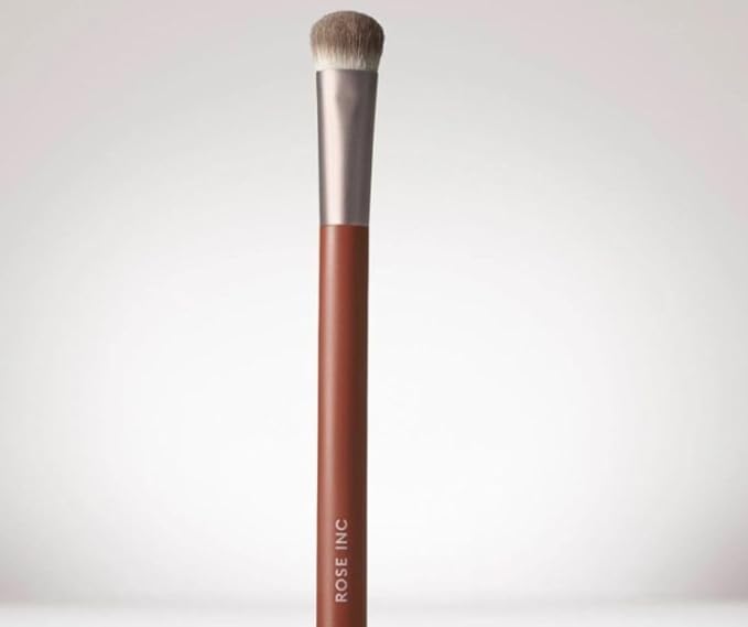 MAKEUP BRUSH Rose Inc Angled Kabuki foundation brush for liquid makeup| Seamless Blending & Control (Concealer Brush)