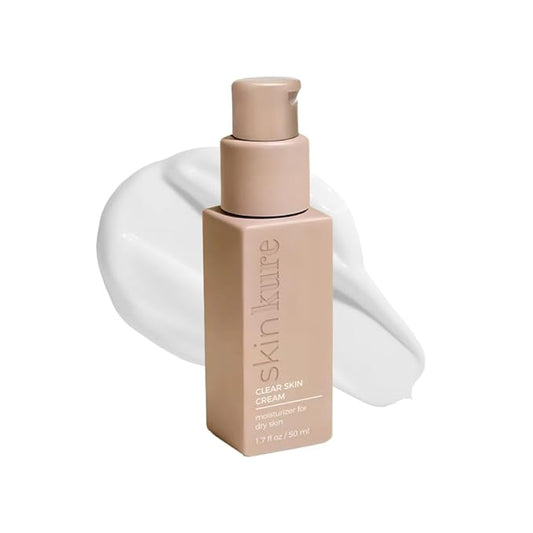 SKINKURE Moisturizer Cream for Dry Skin - Hydrating Moisturizer Face Cream with Hyaluronic Acid - Non-Comedogenic - 1.7 Fl Oz