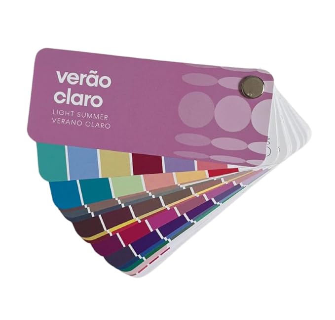 Multilingual Light Summer Palette Color Fan by Studio Immagine, Personalized Color Guide for Cost Saving, Smart Shopping, Outfit & Wardrobe Planning; Verano Claro/Verao Claro