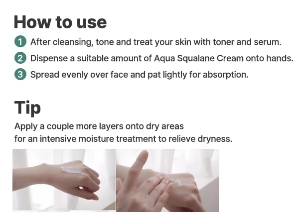 S. Nature AQUA SQUALANE MOISTURIZING CREAM | Face Moisturizer for Dry and Sensitive Skin, Vegetable Squalane 150,00ppm, Long-lasting Hydration, Pore Care Cream, Korean Skin Care (2.02 Fl Oz, 60ml)