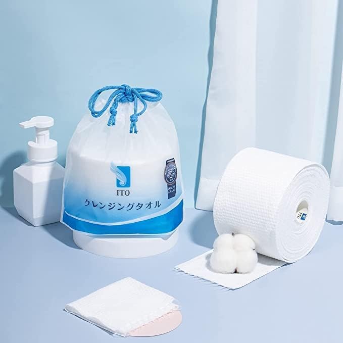 ITO Disposable Face Towel, Ultra-Soft 1-Second Quick-Dry Face Towels, Gentle for Sensitive Dry Oily Skin, Facial Towels for Daily Cleansing Makeup Removal (50 Count (Pack of 1))