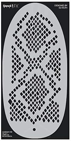 Stencil1FX - Snakeskin Eye Makeup Stencil for Costumes, Dress Up, Halloween, Cosplay, Arts, Face Painting