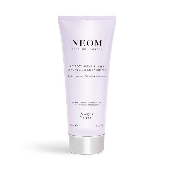 Neom - Magnesium Body Butter | 6.76 Fl Oz (200ml) | Lavender, Chamomile, & Patchouli | Lotion for Sleep with Essential Oils | 100% Natural Fragrances | Nourish & Soften | Signature Sleepy Scent