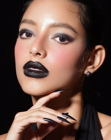 Oulac Light Black Lipstick for Women - 2 in 1 Glossy Ink Black Tinted Lip Balm,Semi-Transparent Hydrating Lip Gloss, Shine Juicy Finish Vegan 2.2g/0.07oz (27)