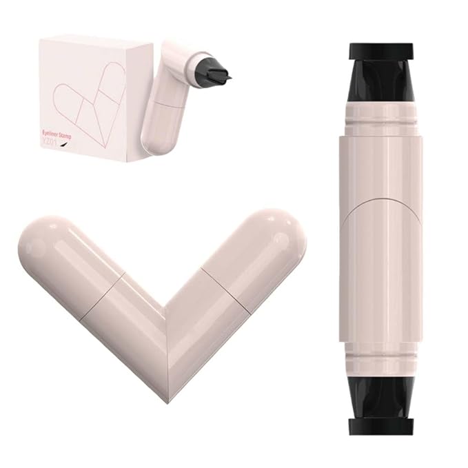 Gel Eyeliner Pencil Set, 2026 New Foldable Eyeliner Stamp for Perfect Wings, Waterproof Eyeliners Tool, Smudge Proof Eyeliners Pen for Beginners (1pcs Black)