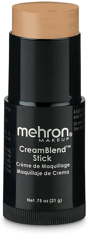 Mehron Makeup CreamBlend Stick | Face Paint, Body Paint, & Foundation Cream Makeup | Perfect for Halloween (Soft Beige)