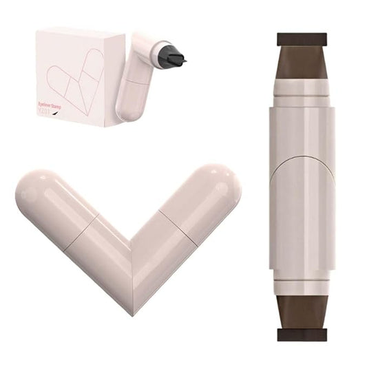 Gel Eyeliner Pencil Set, 2026 New Foldable Eyeliner Stamp for Perfect Wings, Waterproof Eyeliners Tool, Smudge Proof Eyeliners Pen for Beginners (1pcs Brown)