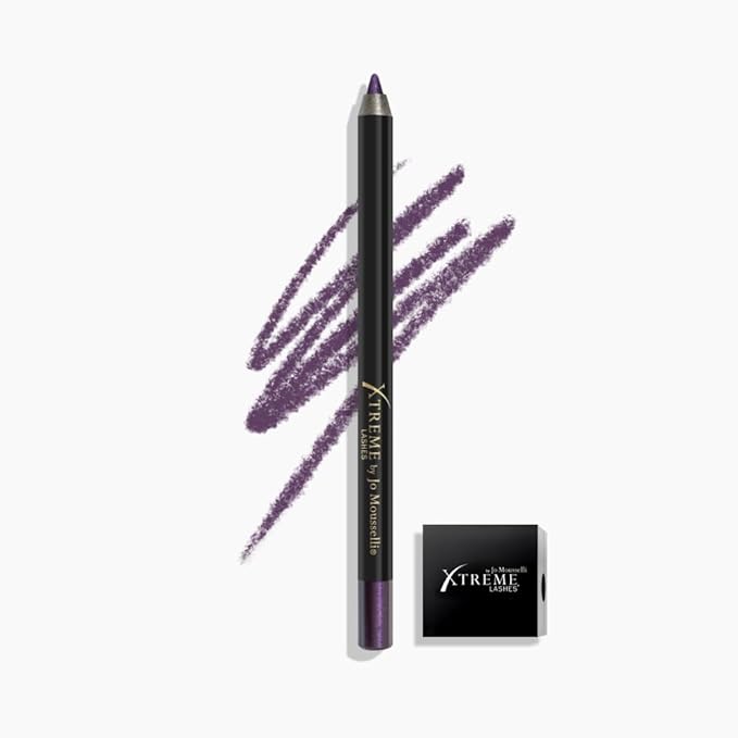 Xtreme Lashes GlideLiner Long Lasting Eye Pencil with Sharpener, Plum, 0.04 Oz, Waterproof Makeup, Gel Formula, Blendable, Smudge, Fade, & Sweat Proof