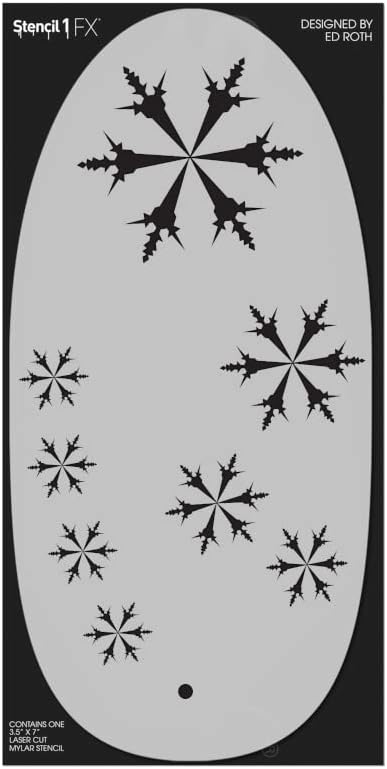 Stencil1FX Snowflakes Makeup Stencil - Snow Flake Eye Stencil Durable Quality Reusable Stencils for Parades, Parties, Cosplay, Arts, Face Painting