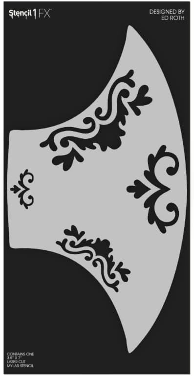 Stencil1FX Flourishes 3 Eyes Makeup Stencil - Fairy Renaissance Elven Princess - Makeup Stencil for Costumes, Dress Up, Halloween, Cosplay, Arts, Face Painting