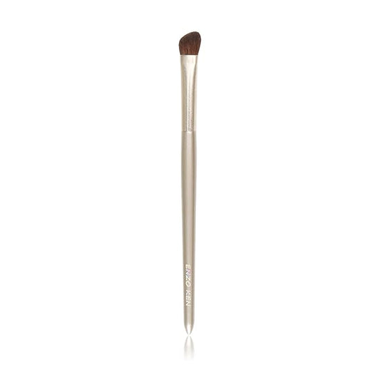 Natural Pony Hair Eye Shadow Brush by ENZO KEN, Small Nose Contour Brush, Angled Eyeshadow Brush, Angled Eye Shadow Brush, Single Eyeshadow Brush, Eye Brushes, Eyeshadow Blending Brush. (Gold, E202)