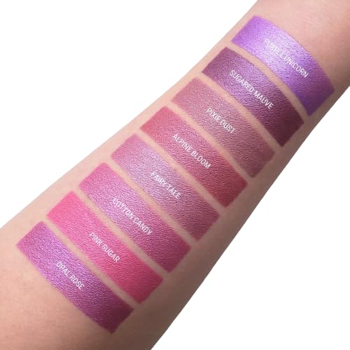 Aromi Sugared Mauve Metallic Liquid Lipstick, Purple Pink Lip Color with Shimmery Finish, Raspberry Mulberry Lipstick, Long-Lasting, Smudge Proof (Sugared Mauve)
