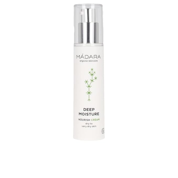 MÁDARA Organic Skincare | Deep Moisture Nourish Cream - 1.7oz Soothing and ultra-hydrating moisturiser for dry skin, With hyaluronic acid and nutrient-rich plant extracts, Vegan, Ecocert certified