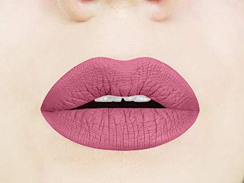 Aromi Matte Liquid Lipstick | Dusty Rose, Pink Nude Lip Color, Vegan, Cruelty-free, Long-Lasting, Smudge Proof, Paraben and Gluten Free (Rosy Rose)