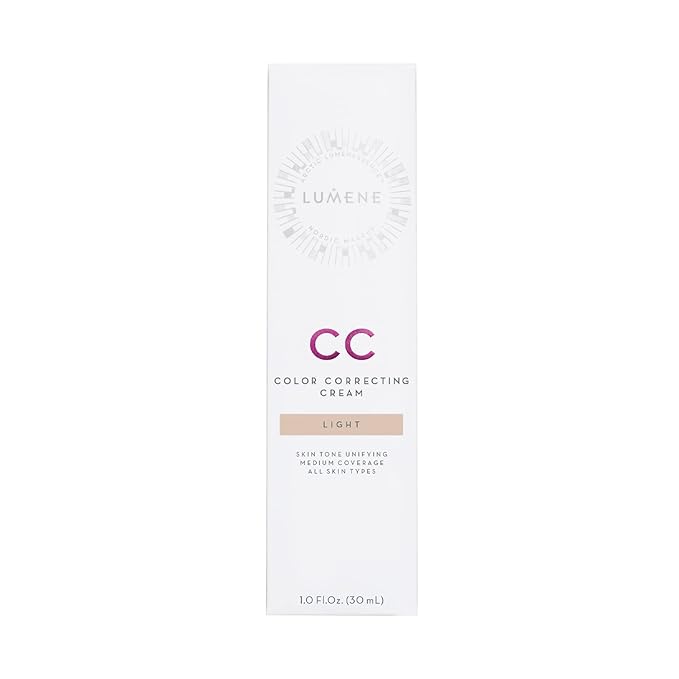 Lumene Color Correcting CC Cream - Lightweight Foundation - Medium Coverage - Redness Reducing Face Makeup for a Glowing Complexion - Vegan Formula + Suitable for All Skin Types - Light (1 fl oz)