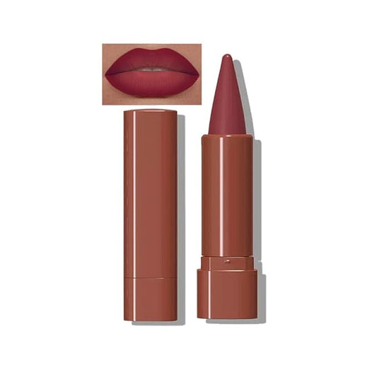 2-in-1 Gradient Red Lip Liner & Lipstick, Waterproof Long Lasting Matte Mauve Lip Liner Pencil, Makeup Smudge proof lip liner with Cone Tip (09#-Mauve)