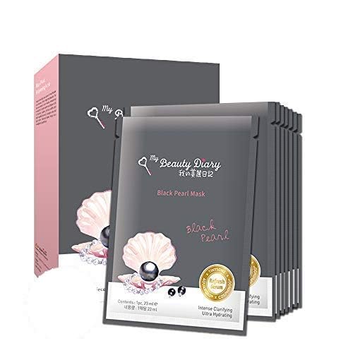 My Beauty Diary Black Pearl Brightening Facial Face Mask (8 Sheets)- New English Version