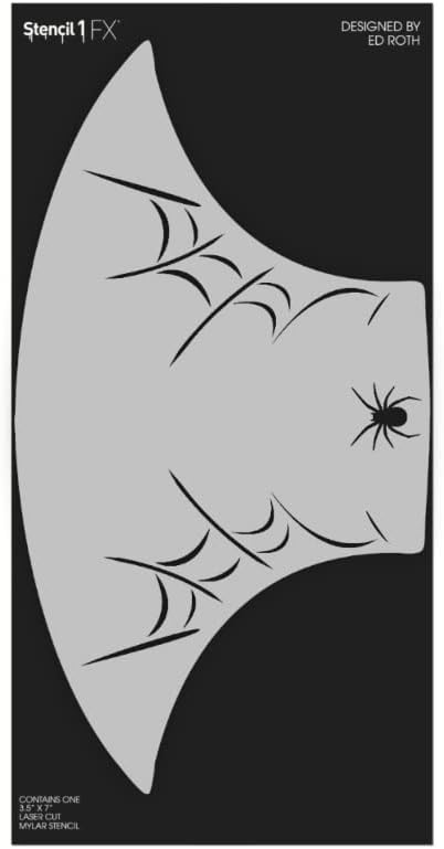Stencil1FX - Spider Web Eye Makeup Stencil for Costumes, Dress Up, Halloween, Cosplay, Arts, Face Painting - Spider Web