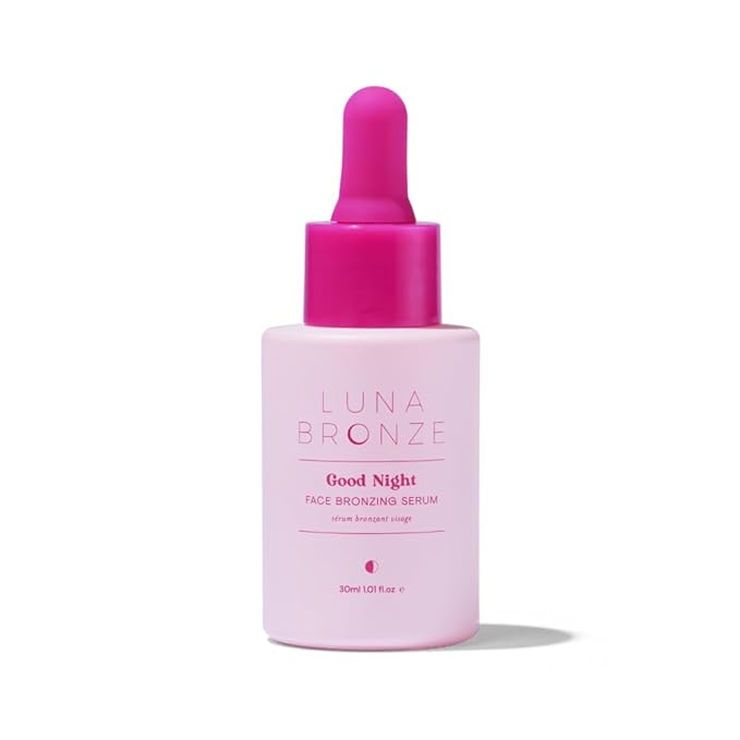 Good Night Face Tanning Drops | Overnight Face Bronzing Serum for a Luminous, Natural Looking Glow | Hydrating Formula with Vitamin C | Infused with Australian Botanics (30ml/1.01 fl. oz)