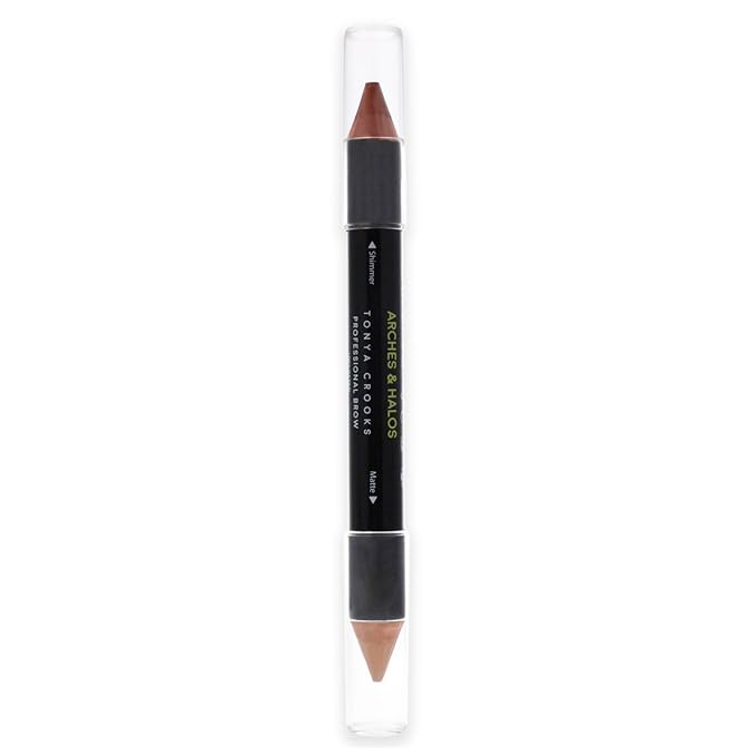 Arches & Halos Brow Highlighting and Concealer Crayon - Tan - Shaping and Shimmer Eyebrow Stick and Highlighter Duo - Soft, Ultra Creamy Formula - Define, and Sculpt for Sharp Brows - 0.176 oz
