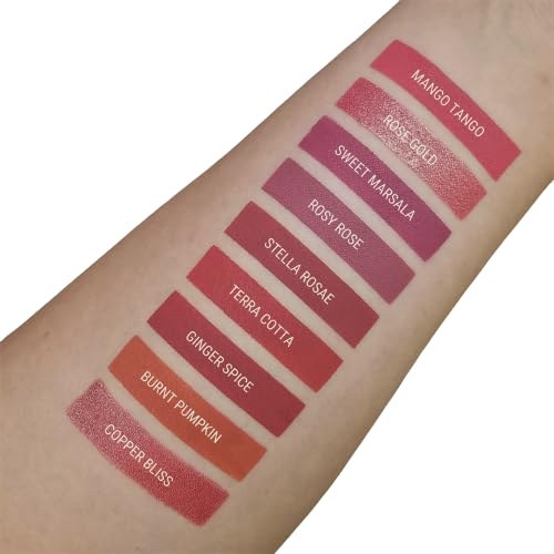 Aromi Matte Liquid Lipstick | Dusty Rose, Pink Nude Lip Color, Vegan, Cruelty-free, Long-Lasting, Smudge Proof, Paraben and Gluten Free (Rosy Rose)