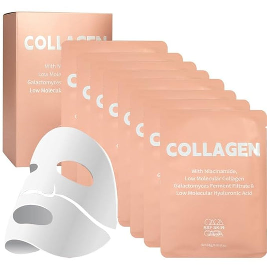 | Deep Collagen Hydrogel Face Mask With Niacinamide, Low Molecular Collagen, Galactomyces Ferment Filtrate, Low Molecular Hyaluronic Acid (28g x8ea)