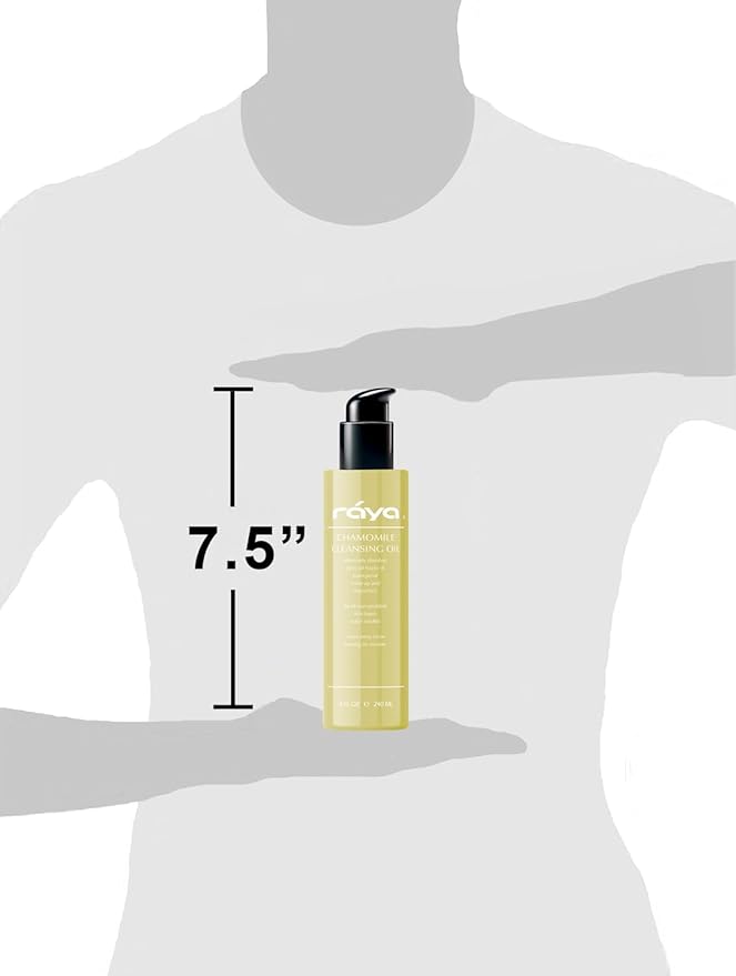 Raya Chamomile Facial Cleansing Oil (154) | Natural and Organic, Water-Soluble Oil Cleanser and Water-Proof Make-Up Remover For All Skin | Made With Chamomile and Lavender Oils