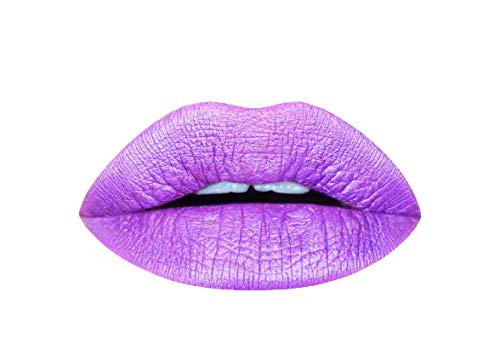Aromi Metallic Liquid Lipstick for Women | Bright Purple Lilac Lip Color with Shimmery Finish, Vegan, Long-Lasting (Purple Unicorn)
