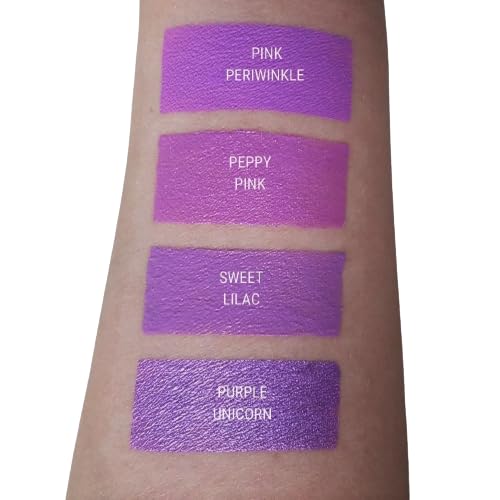 Aromi Metallic Liquid Lipstick for Women | Bright Purple Lilac Lip Color with Shimmery Finish, Vegan, Long-Lasting (Purple Unicorn)
