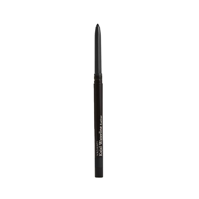 VASANTI Kajal Waterline Eyeliner Pencil - Long-lasting, Waterproof, Smudge-proof, Safe for Sensitive Eyes, Waterline Eye Liner - Opthalmologist Approved and Tested (Intense Black)
