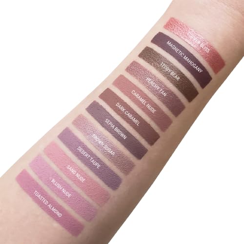 Aromi Matte Liquid Lipstick | Grey Brown Lip Color, Greige, Vegan, Cruelty-free, Waterproof, Long-Lasting, Dye and Lead-Free Lipstick (Sepia Brown)
