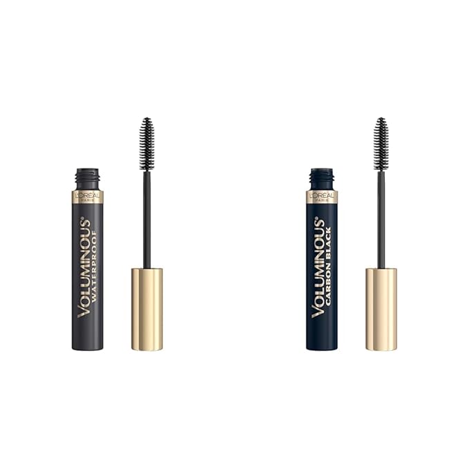 L'Oreal Paris Voluminous Original and Voluminous Carbon Black Mascaras, 0.28 and 0.26 Fl Oz