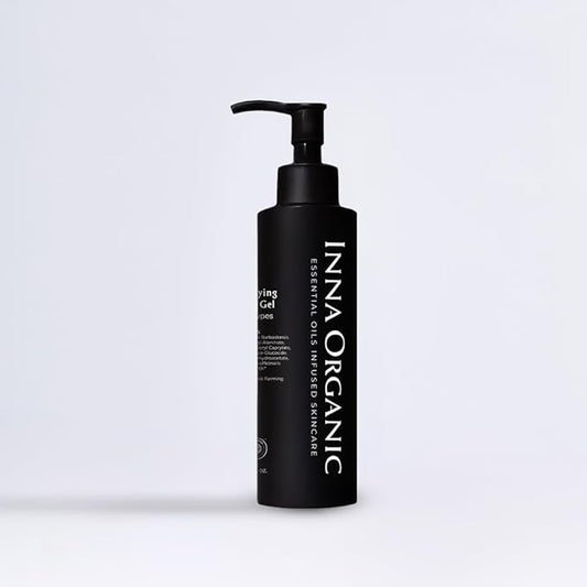 INNA ORGANIC Skin Purifying Cleansing Gel, Makeup Remover & Gentle Face Cleanser, EWG & COSMOS Certified | Essential Oils Infused Skin Care | Luxury Clean Beauty