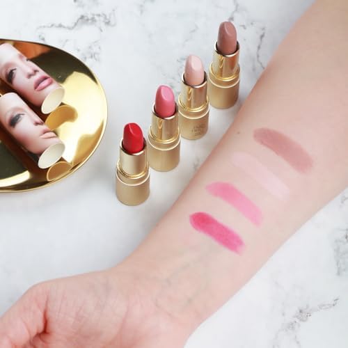 Paris Hilton Matte Lipstick Collection - Long Lasting Nude & Pink Lip Color with Full Coverage, Lightweight,Waterproof, Smudge Proof - Creamy, Hydrating & Velvety Lip Makeup for Women - 4 pcs Gift Set