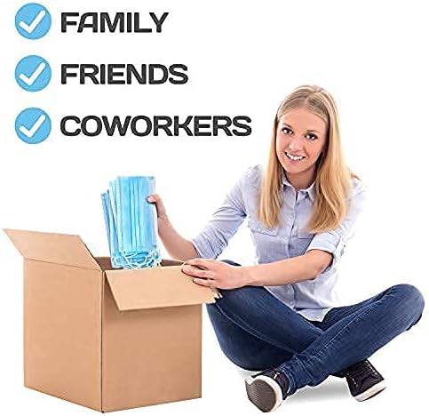 ASTM Level 3 Disposable Face Masks (3 Ply, ASTM F2100-23) Breathable Blue Face Mask for Air Pollution, Travel & Work Made USA