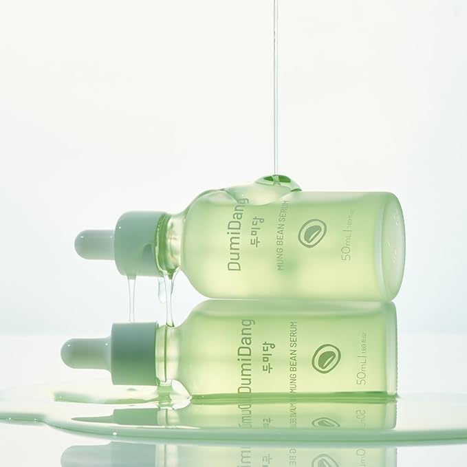 Mung Bean Serum - Korean Traditional Vegan Skincare Formula, Soothes & Detoxifies with Fermented Mung Bean Extract, Tea Tree oil and Green Tea Extract, 50mL | 1.69fl.oz.