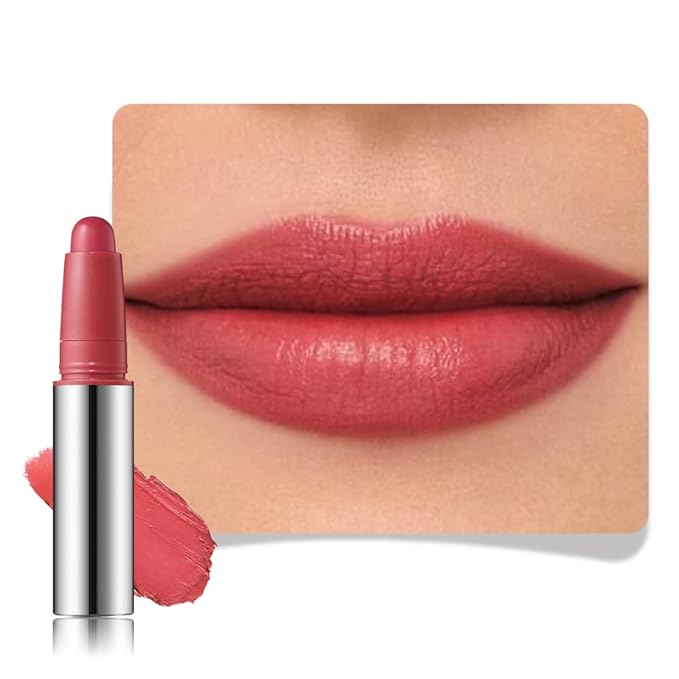 Coral Red Matte Lipstick Crayon for Women, Long Lasting Waterproof Velvet Lip Liner Pencil, High Pigment Creamy Lipstick, Longwear Non-Drying Lip Makeup Cruelty-free 24 Hours Original, 05#