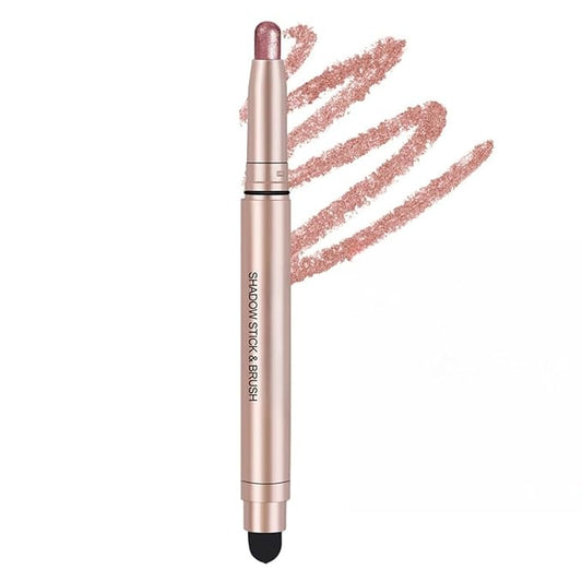 Eyeshadow Stick Long-Lasting Cream Shimmer Finish Easy Apply with Built-in Smudger Blendable orange