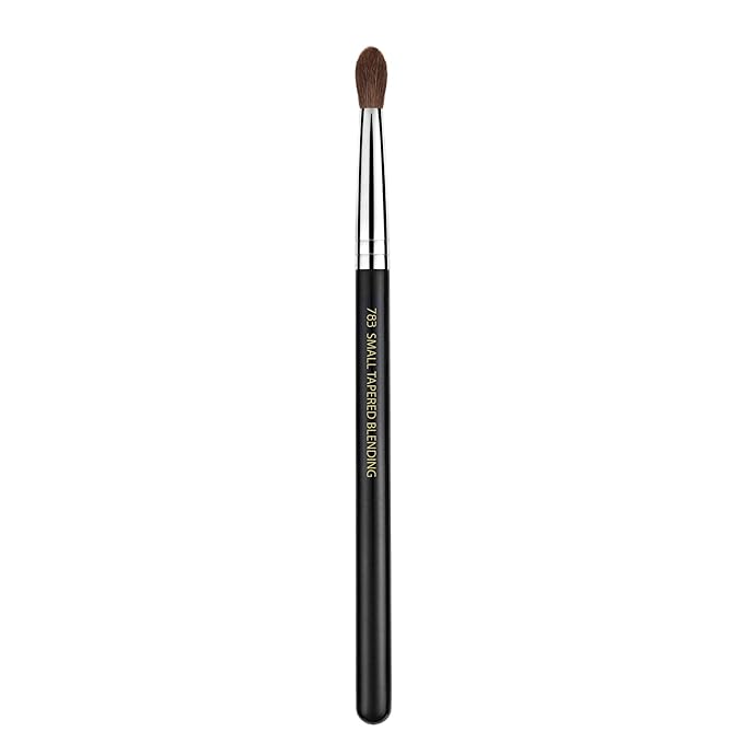Bdellium Tools Professional Makeup Brush - Maestro Series 783 Small Tapered Blending - With Mix of Soft Synthetic & Natural Fibers, For Applying & Blending Eyeshadow (Black, 1pc)