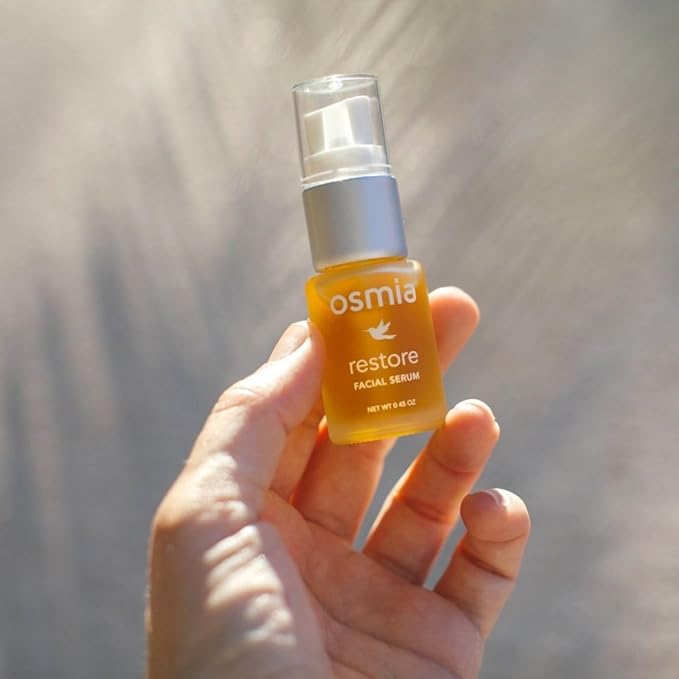 Osmia Skincare - Natural Restore Facial Serum | Lavender, Carrot Seed, Jojoba, Borage, + Pomegranate Oils | Moisturize, Boost, Nourish | Clean Beauty For Healthy Skin (0.45 fl oz | 13.3 ml)