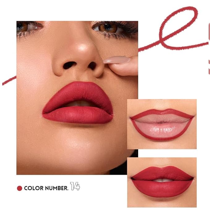 12 Pcs Pink Nude Brown Lip Liner Makeup Set - Waterproof & Smudge-Proof Matte Pencil Lip Liner Pack, Long-Lasting & Durable, Smooth & Easy Glide, Non-Smudge, Contouring, Filling & Layering (Set B)