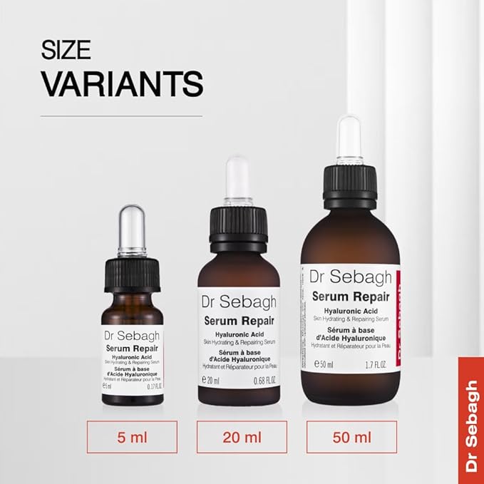 Dr Sebagh Serum Repair (0.68 fl oz) | Award-Winning Hyaluronic Acid Facial Hydrator | Anti Aging & Wrinkle | Skin Moisturising & Repairing Formula | Collagen Boosting Youthful Glow For Women & Men