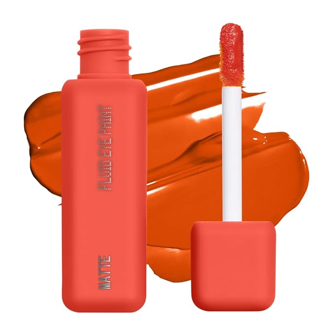 about-face Matte Fluid Eye Paint Spectre – High-Pigment Liquid Eyeshadow, Long-Lasting, No-Budge Matte Finish, Vegan & Cruelty-Free (Bright Red/Orange)