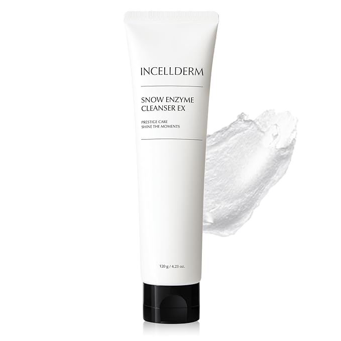 INCELLDERM Snow Enzyme Cleanser, Makeup Remover, K-beauty Cleansing Foam 120g