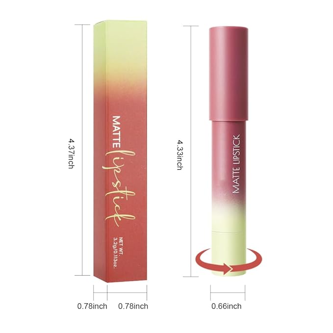 BINGBRUSH 2in1 Matte Lip Liner and Lipstick Combo, Lipstick for Women, Longwear Waterproof Lip Liner Pencil, Matte lipstick Smudge Proof lipstain, Women's Long Lasting Lip Makeup (03#Coral Rush)
